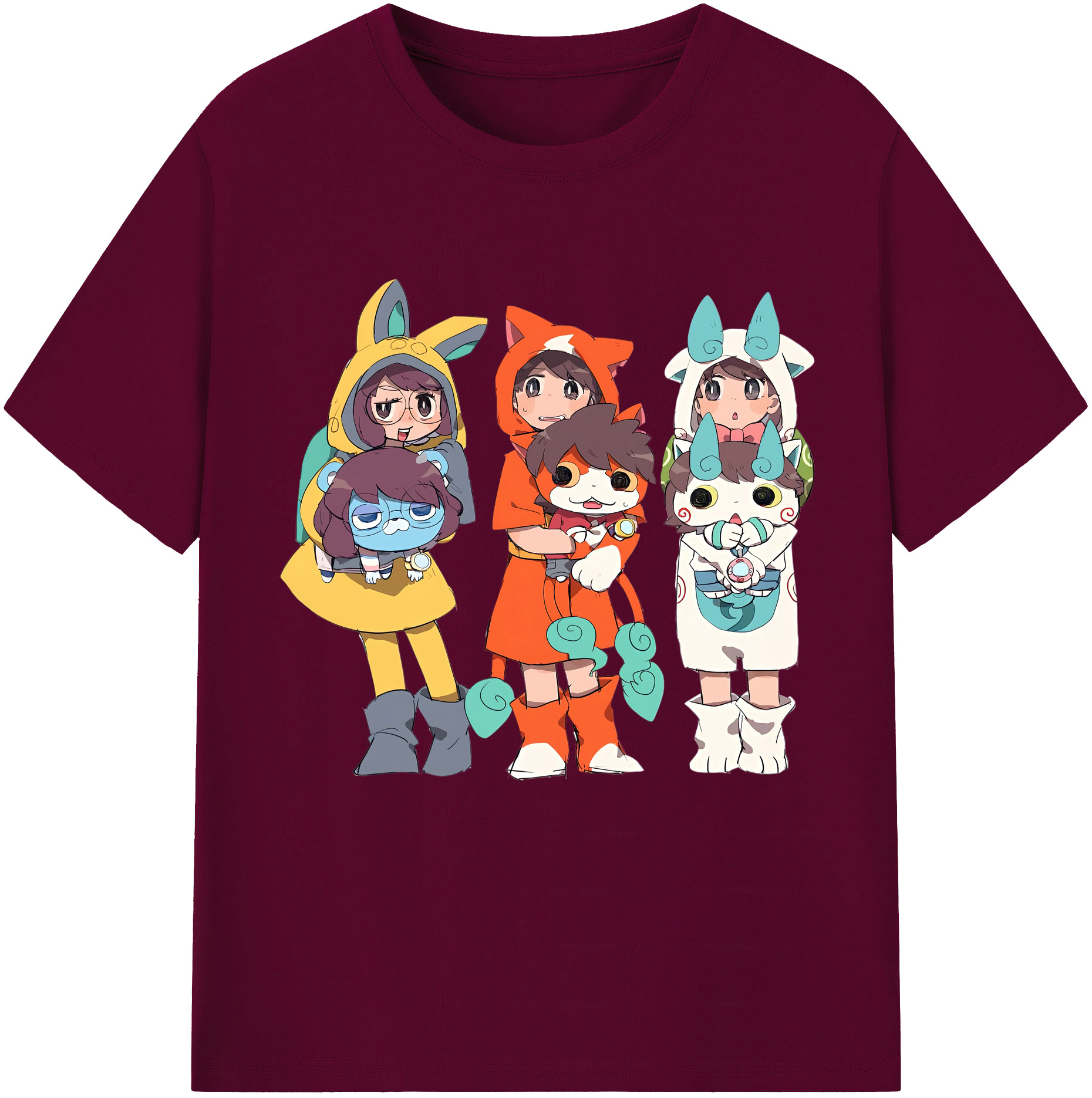 （画像用） 妖怪ウォッチ Yo-kai Watch レディースカジュアルプリントTシャツ（綿100％）